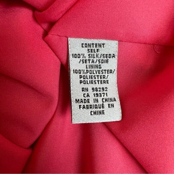 Tibi 100% Silk Wrap Pink Hummingbird Dress - 4 - Picture 7 of 8